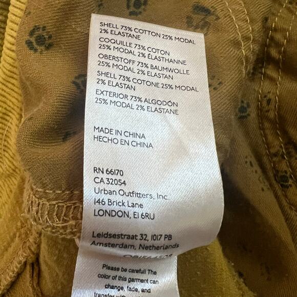 Pilcro The Vintage Straight Corduroy Pants Yellow - Picture 4 of 8